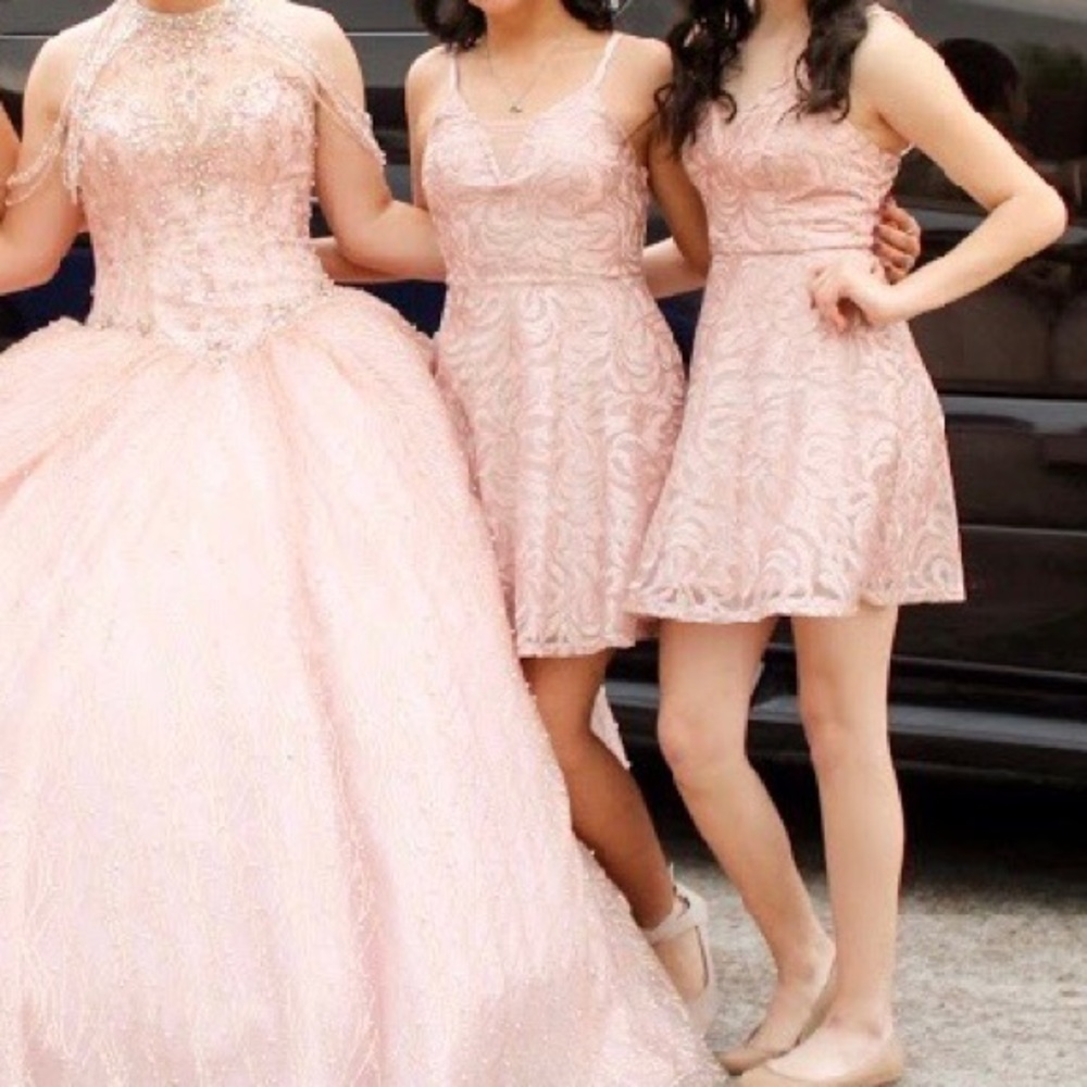 blush prom dress